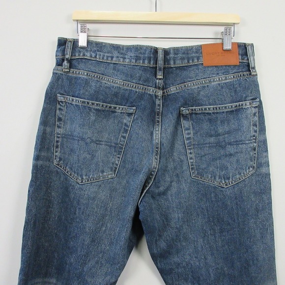 Lucky Brand 412 Athletic Slim Jeans Men 33x30 Blue Cotton Denim Distressed 710 - Picture 9 of 14